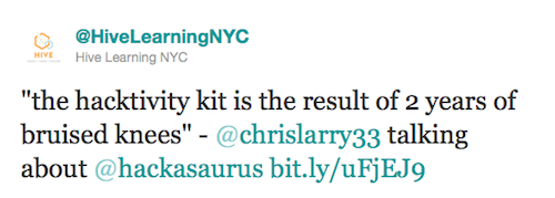 HivelearningNYC tweet